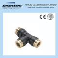 Composite Brass Collect Pneumatic Push-in Male Run Tee Swivel 371 PTC DOT Fittings